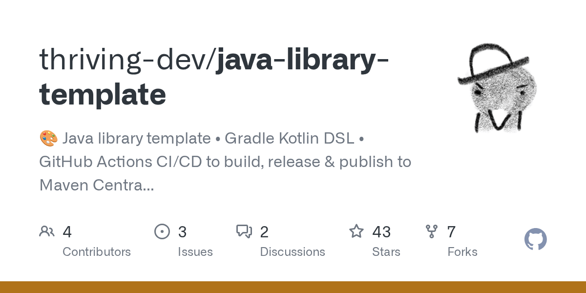 GitHub thrivingdev/javalibrarytemplate 🎨 Java library template