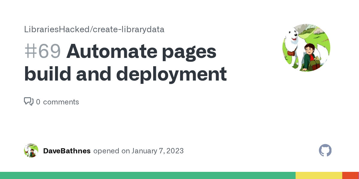 Automate pages build and deployment · Issue 69 · LibrariesHacked