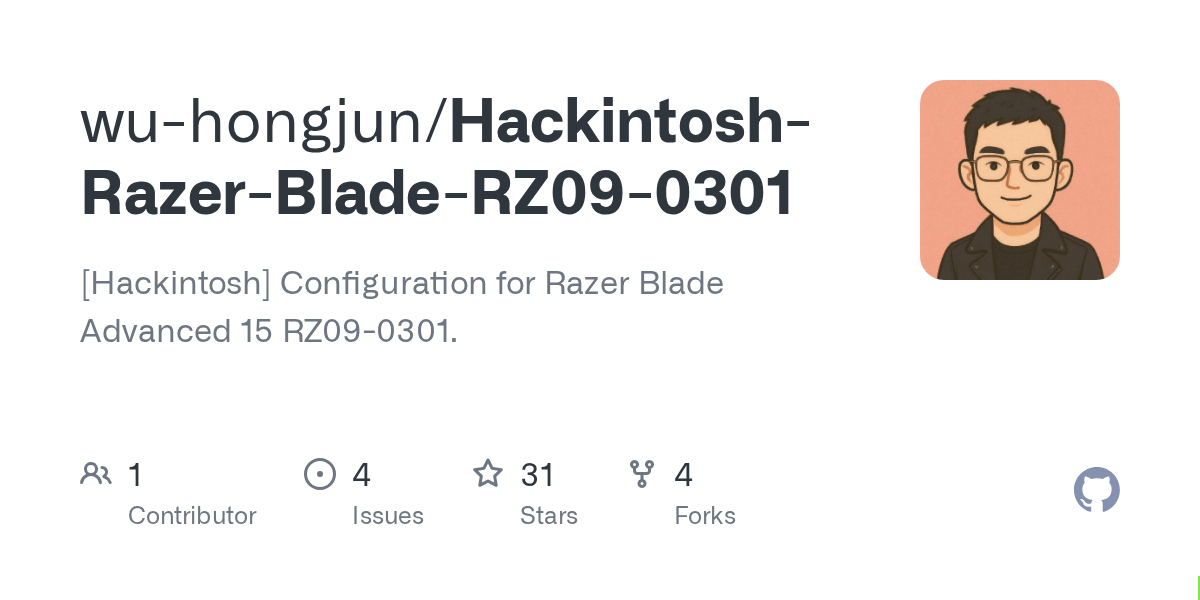 GitHub Errrneist/HackintoshRazerBladeRZ090301