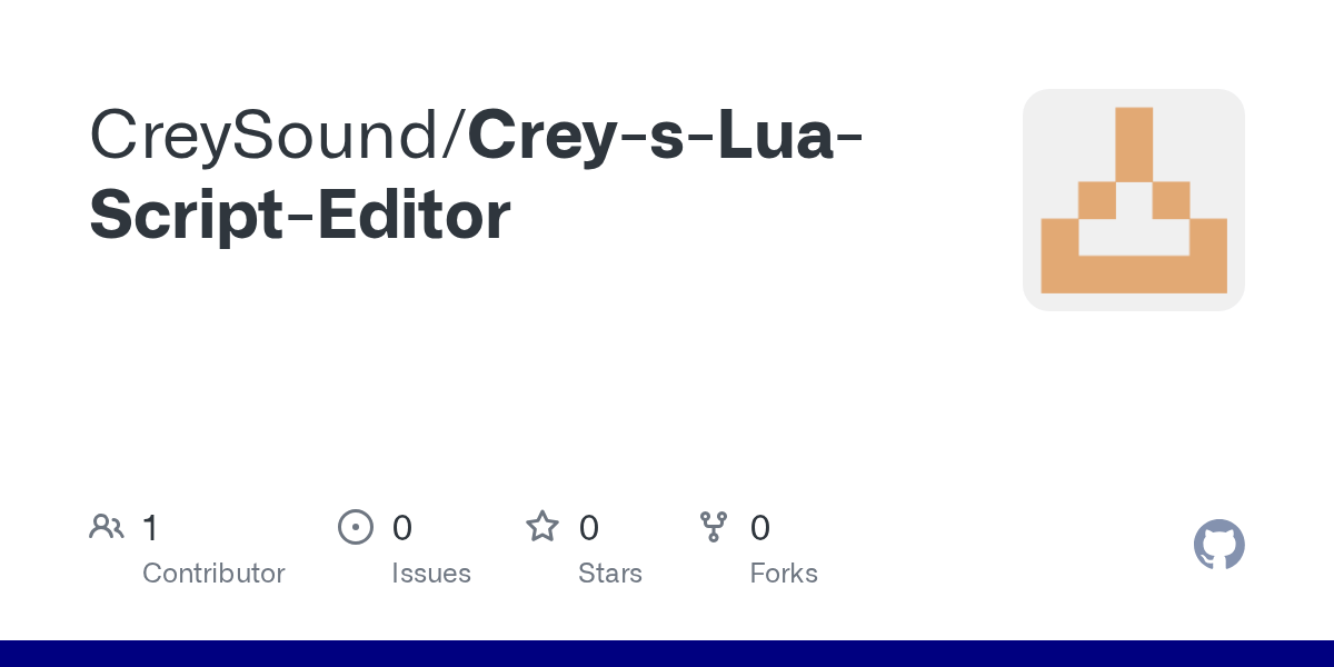 GitHub CreySound/CreysLuaScriptEditor