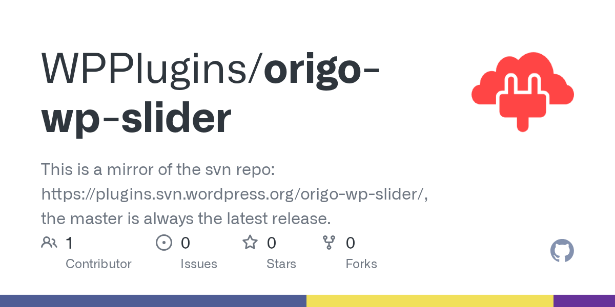 GitHub WPPlugins/origowpslider This is a mirror of the svn repo
