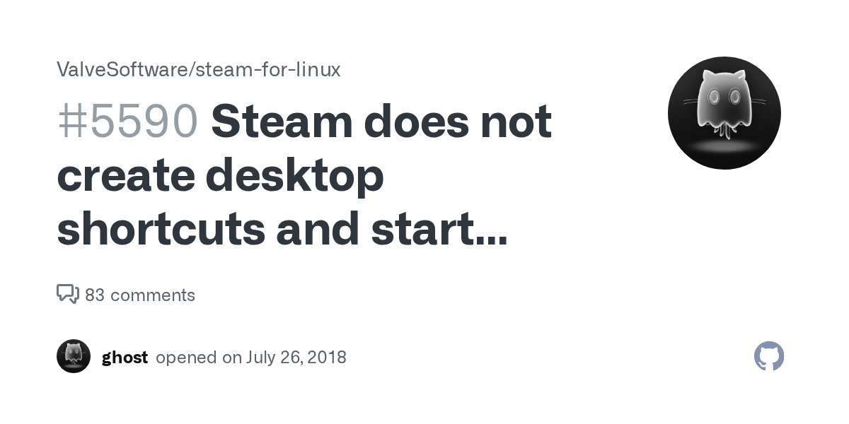 Steam does not create desktop shortcuts and start menu shortcuts