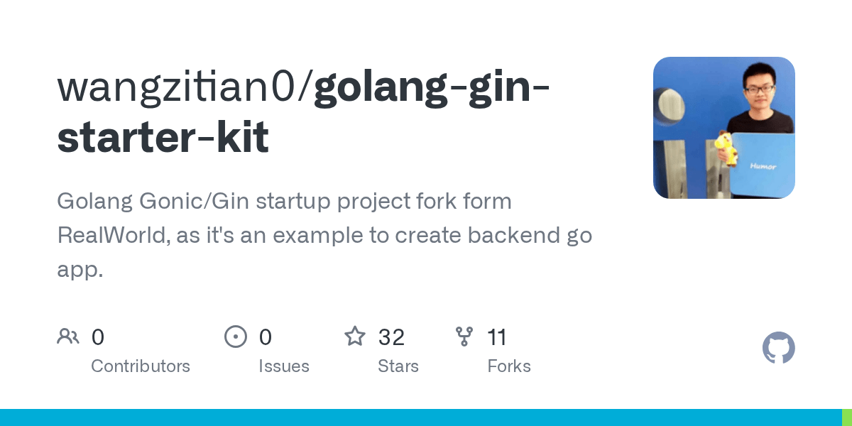 GitHub wangzitian0/golangginstarterkit Golang Gonic/Gin startup
