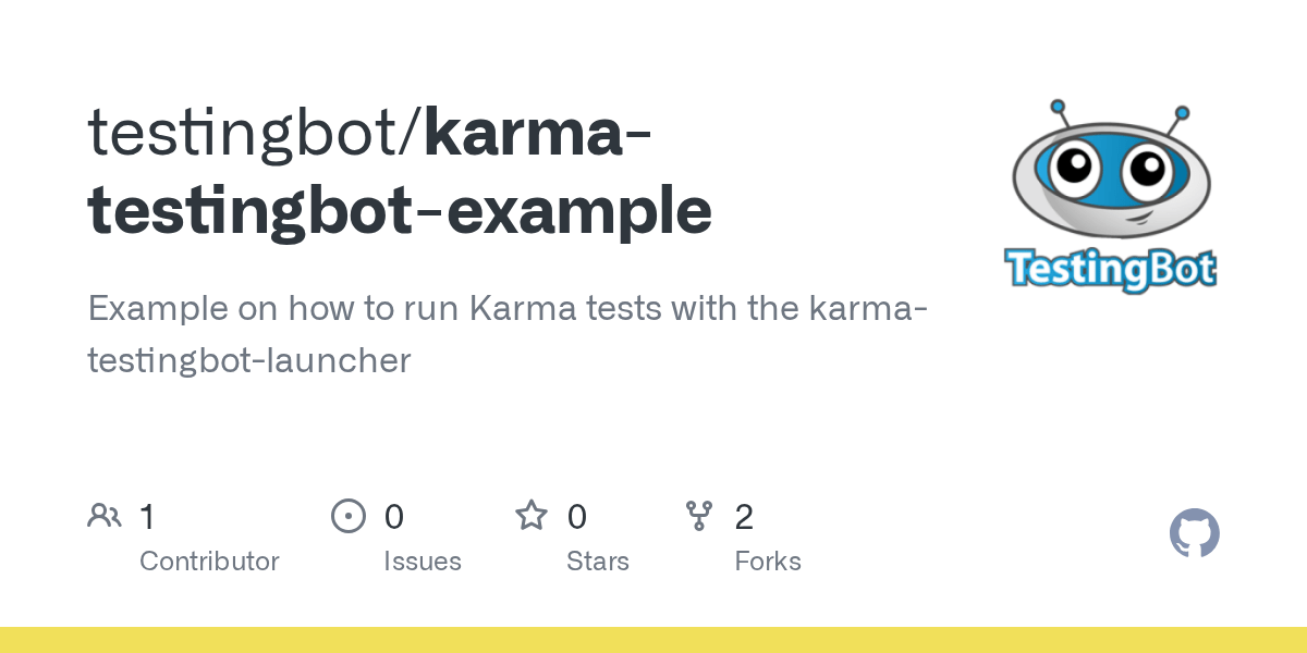 GitHub testingbot/karmatestingbotexample Example on how to run