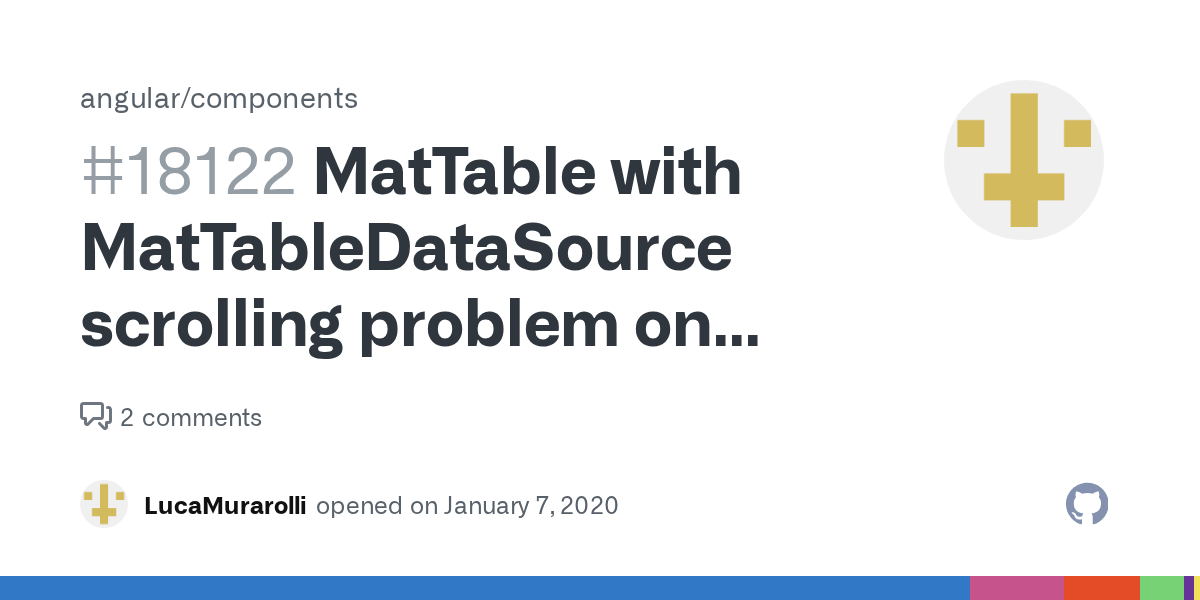 MatTable with MatTableDataSource scrolling problem on dataSource update
