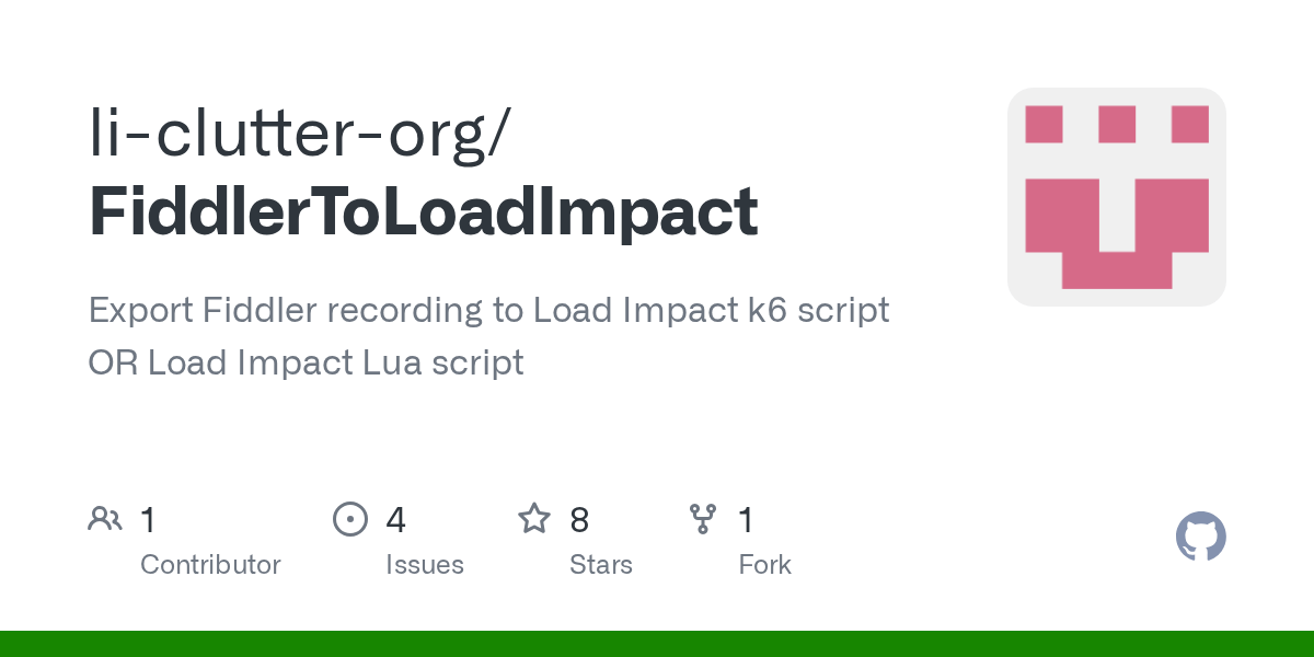 GitHub Export Fiddler recording to Load Impact k6 script