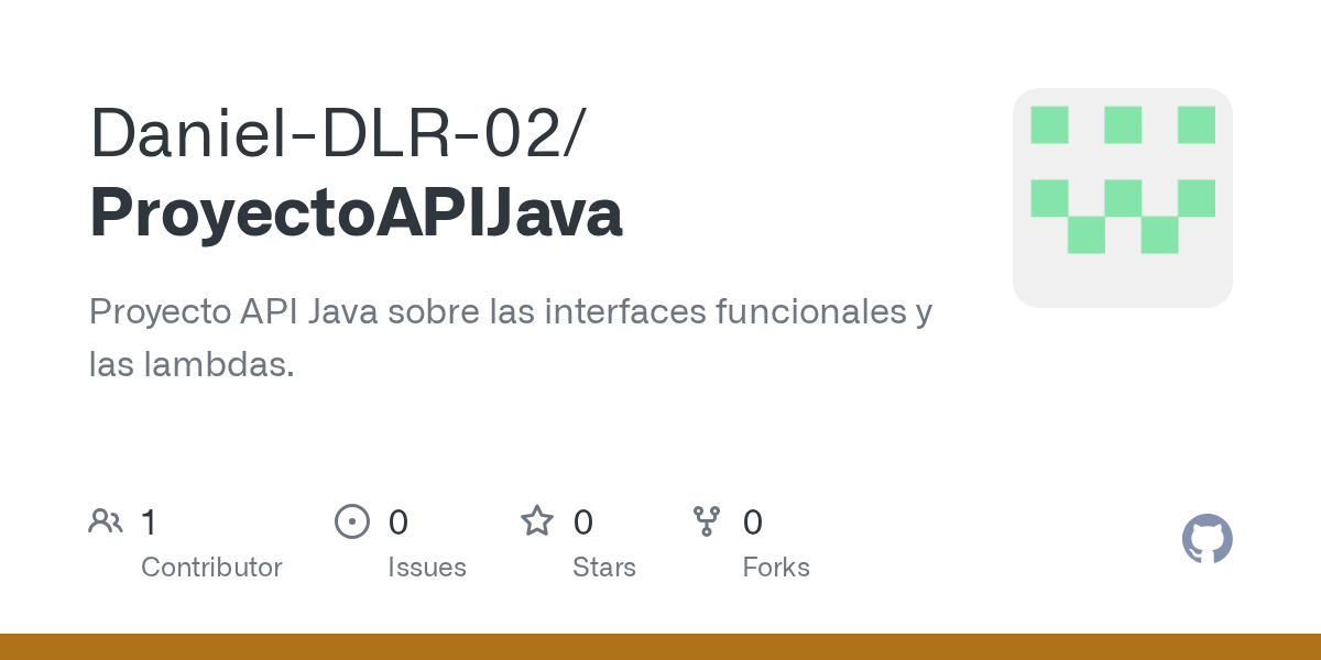 GitHub DanielDLR02/ProyectoAPIJava Proyecto API Java sobre las