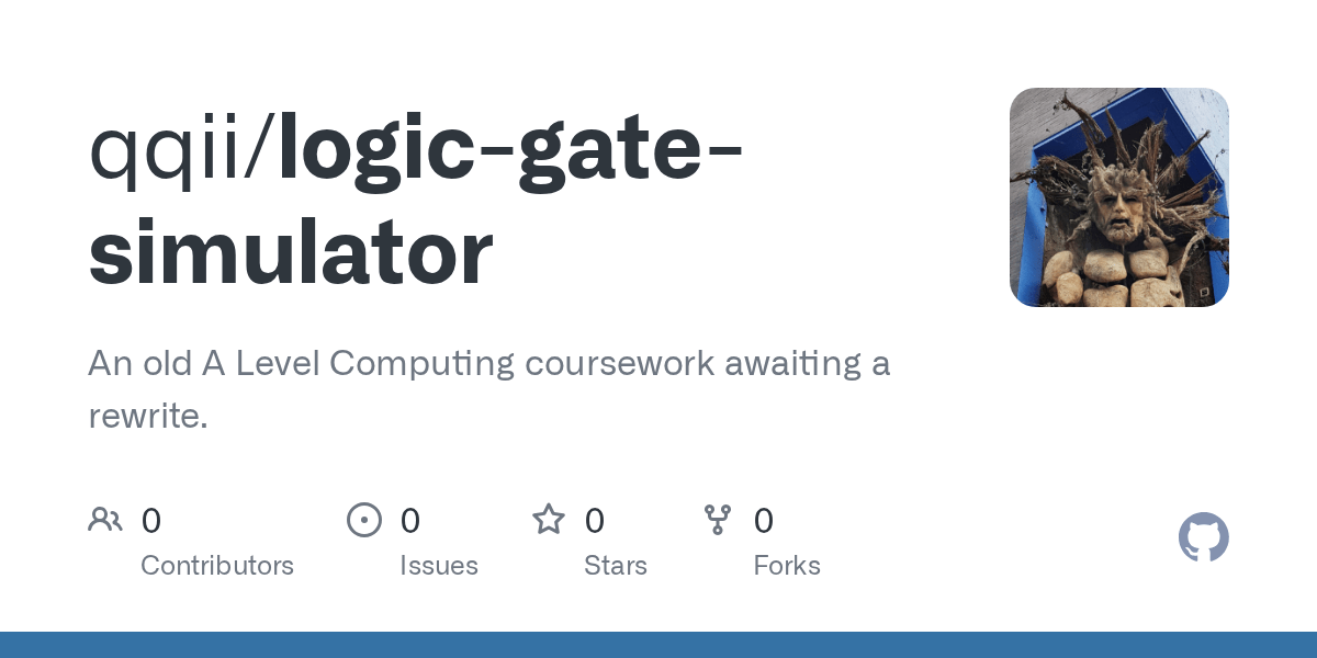 GitHub qqii/logicgatesimulator An old A Level Computing coursework