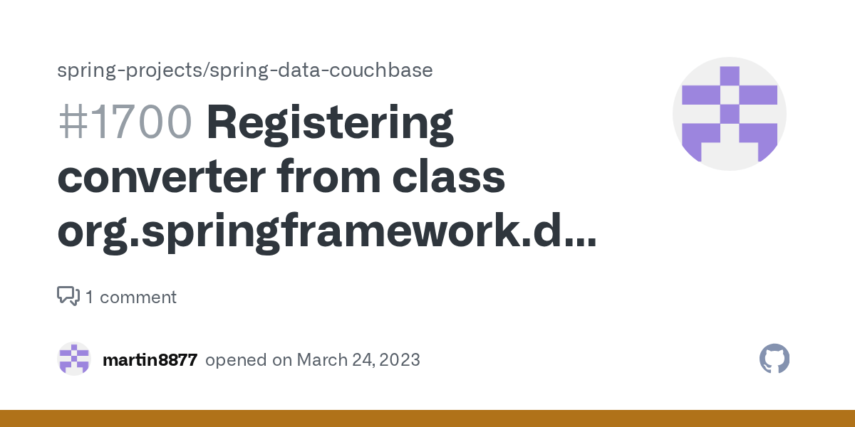 Registering converter from class org.springframework.data.couchbase