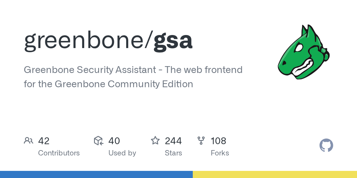 GitHub greenbone/gsa Greenbone Security Assistant The web frontend