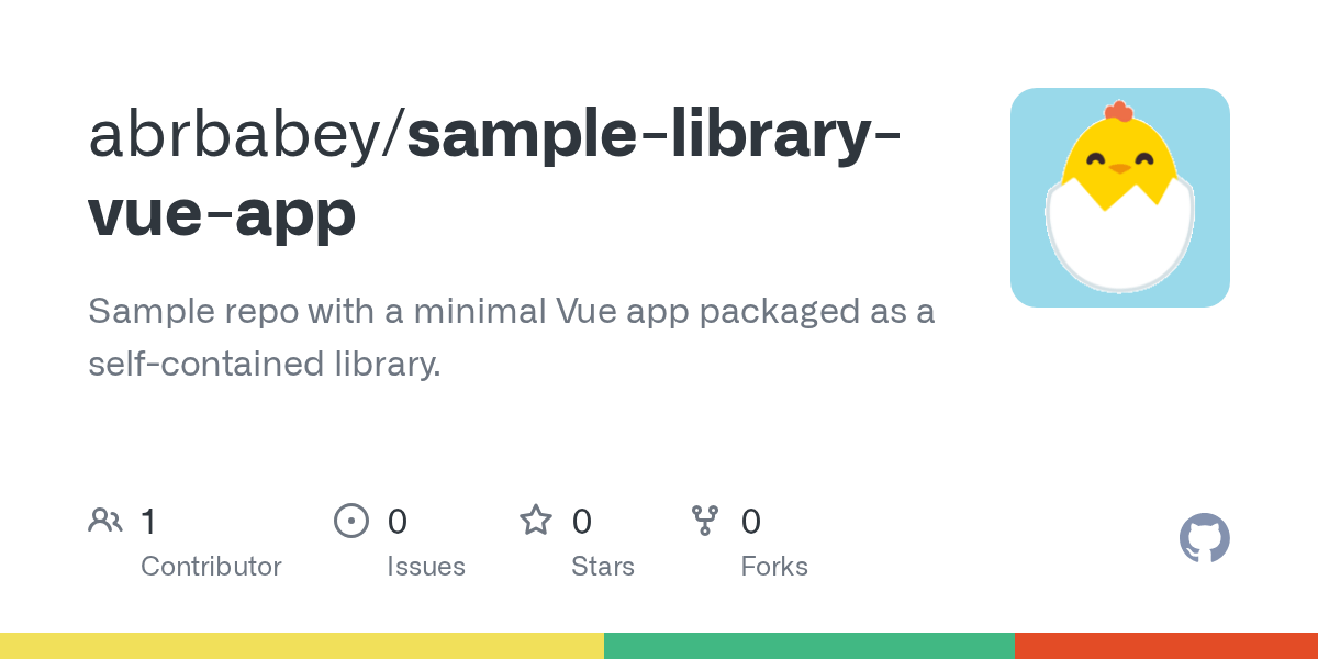 GitHub abrbabey/samplelibraryvueapp Sample repo with a minimal