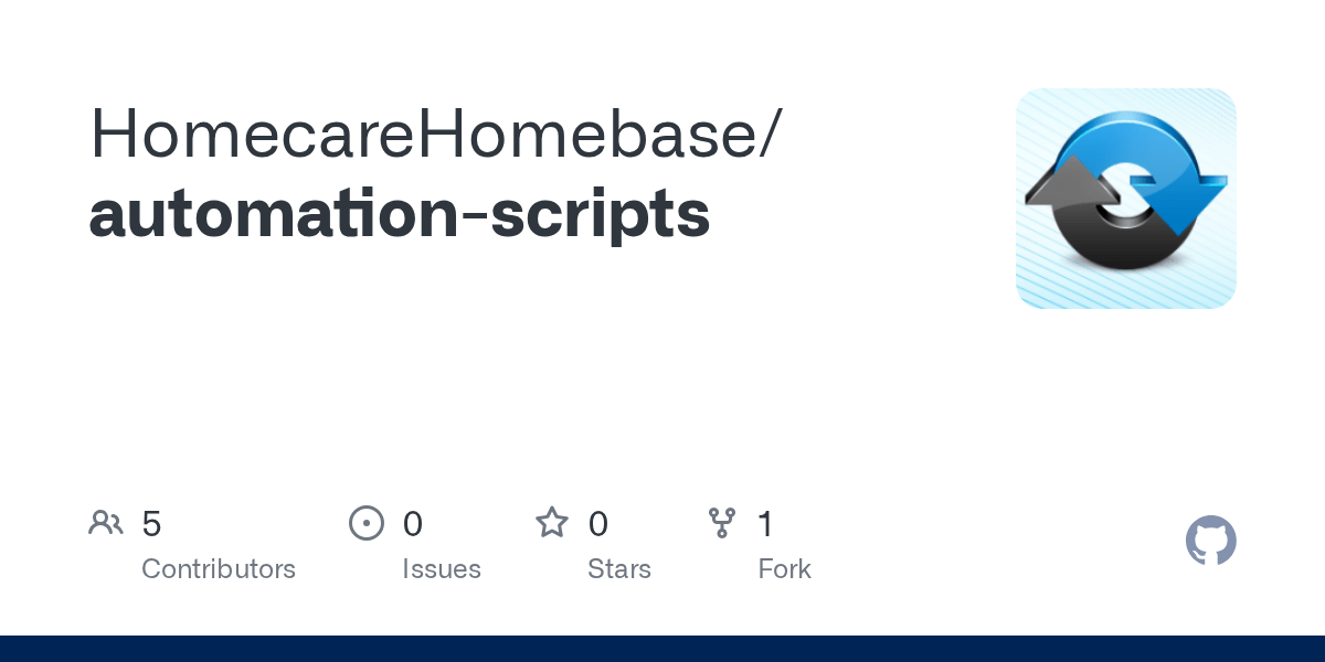 GitHub HomecareHomebase/automationscripts