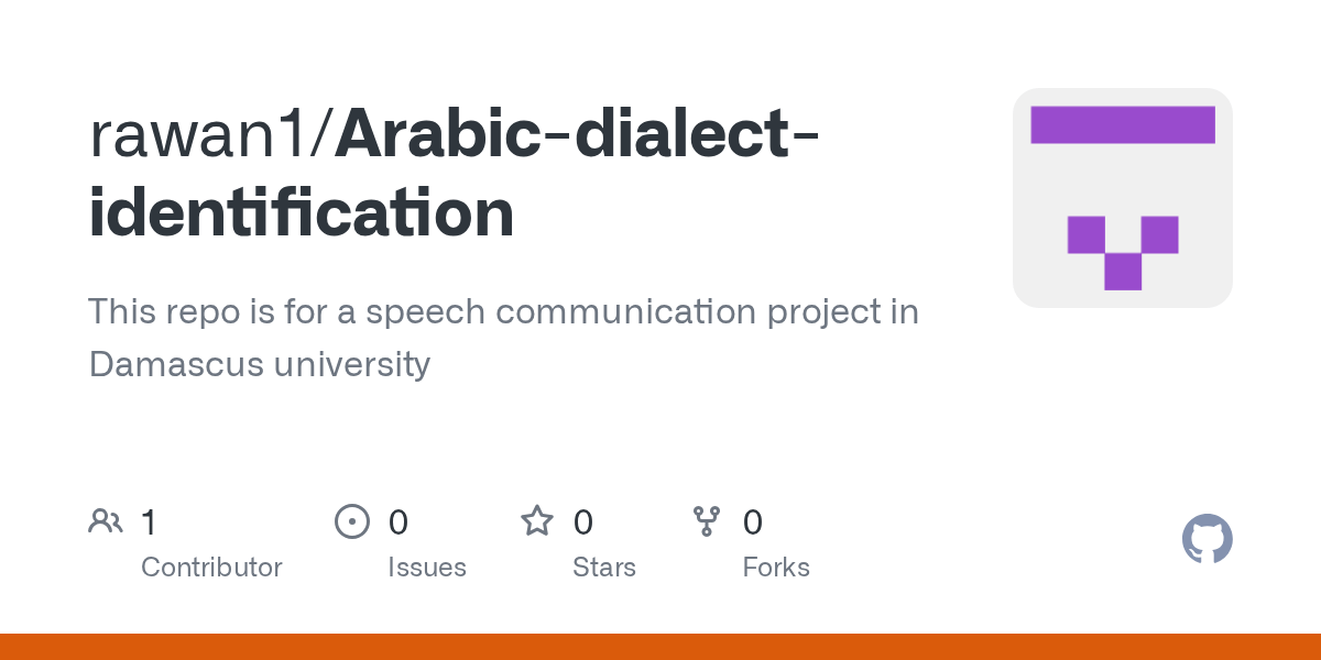 GitHub rawan1/Arabicdialectidentification This repo is for a