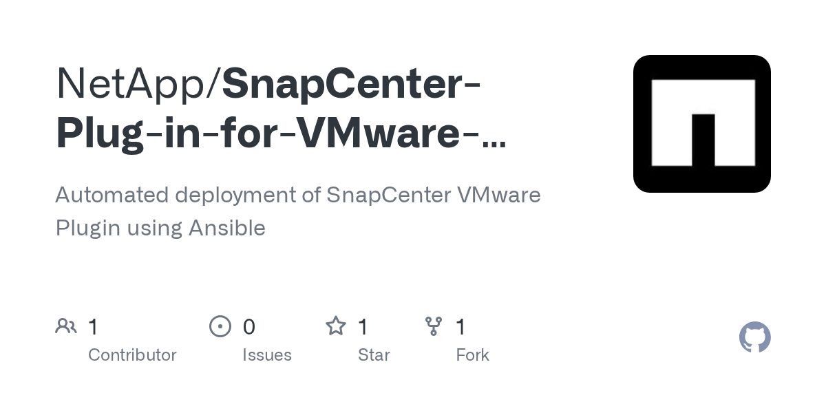 GitHub NetApp/SnapCenterPluginforVMwarevSphere Automated