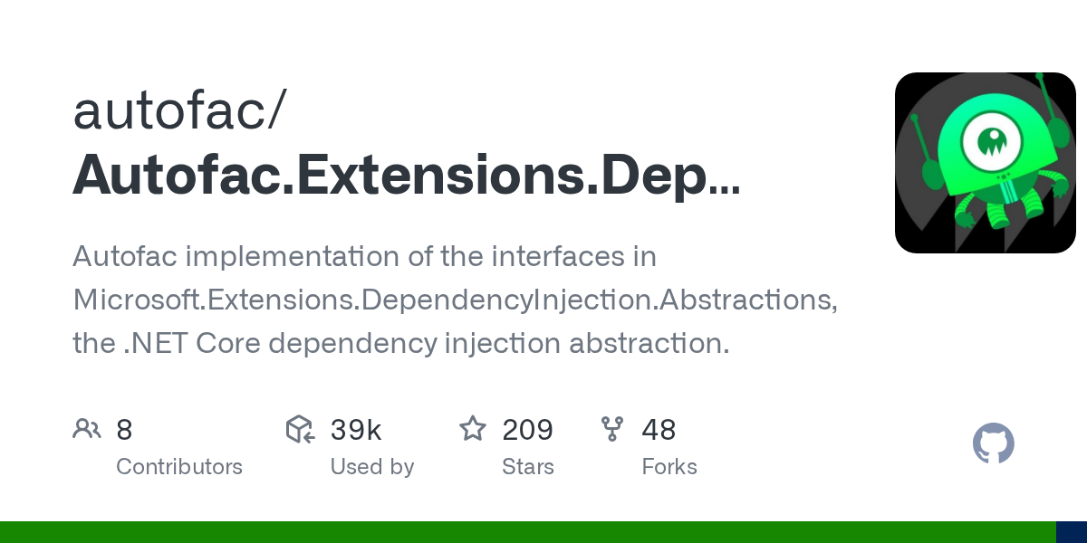 GitHub autofac/Autofac.Extensions.DependencyInjection Autofac