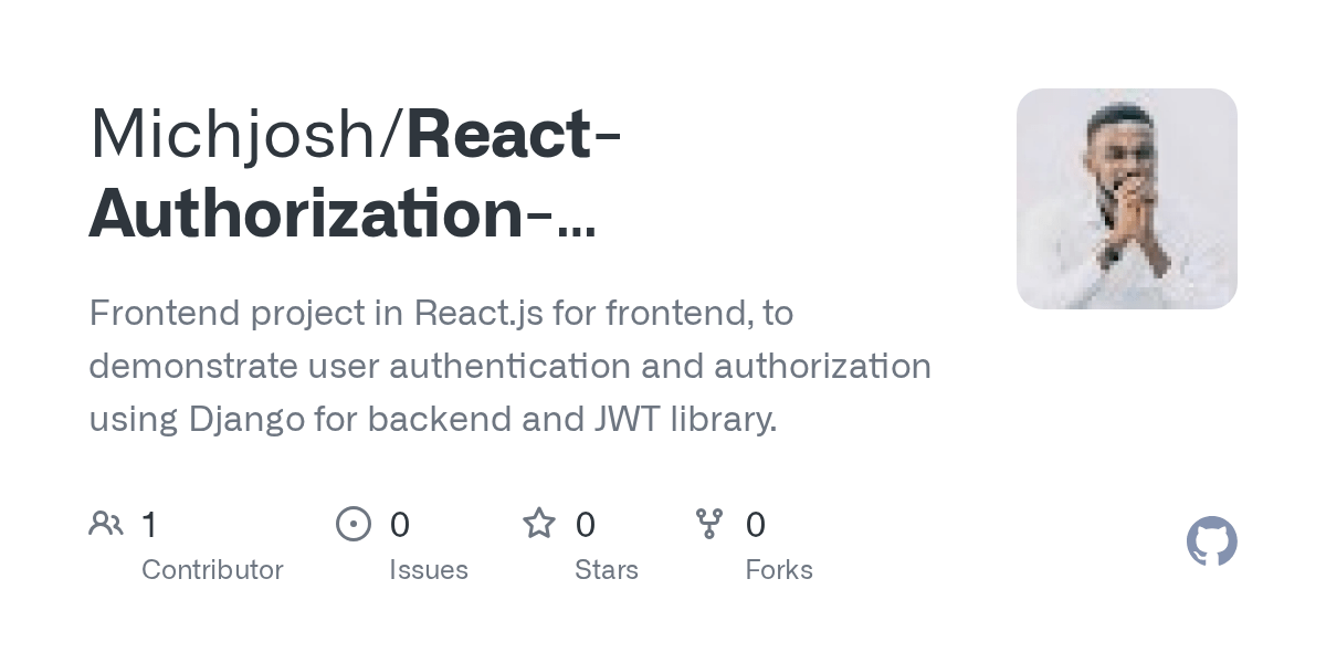 GitHub Michjosh/ReactAuthorizationAuthentication Frontend project