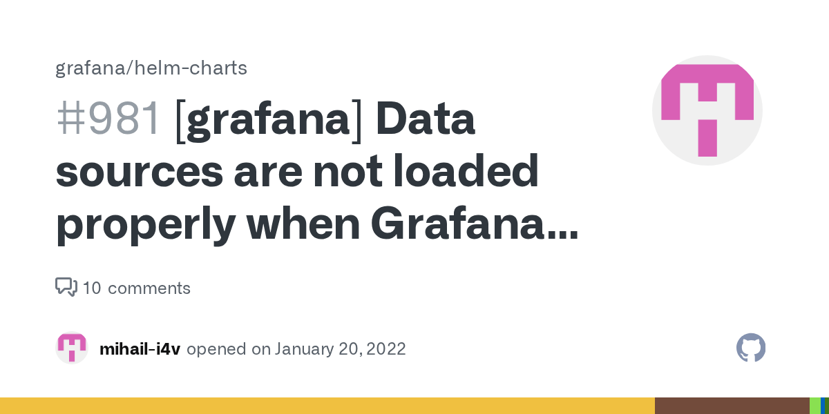 [grafana] Data sources are not loaded properly when Grafana is