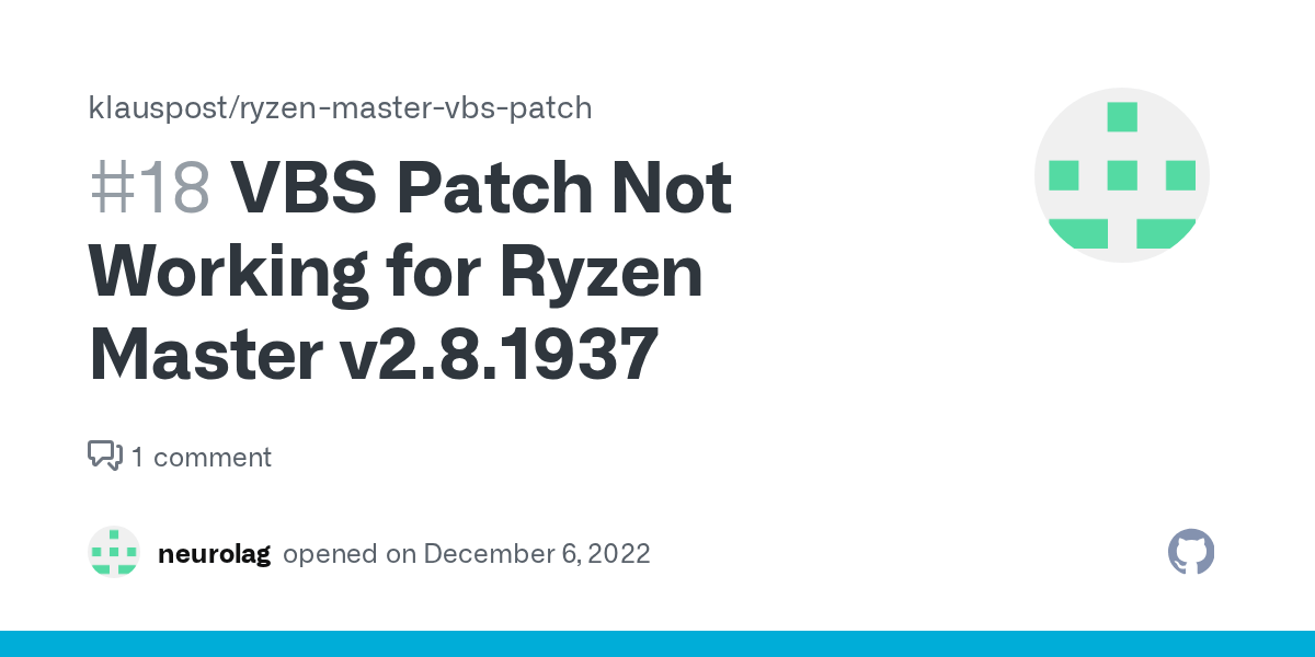 VBS Patch Not Working for Ryzen Master v2.8.1937 · Issue 18