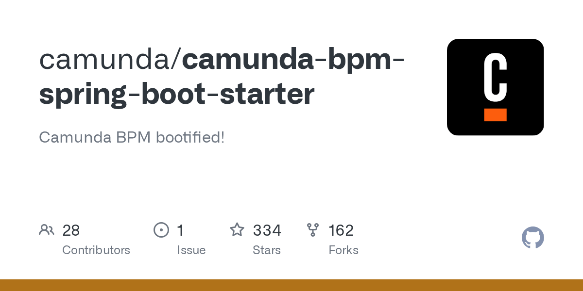 GitHub camunda/camundabpmspringbootstarter Camunda BPM bootified!