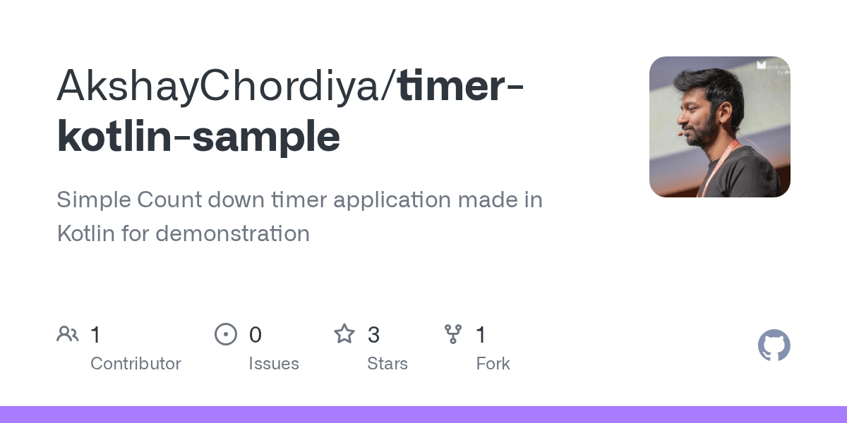 GitHub AkshayChordiya/timerkotlinsample Simple Count down timer