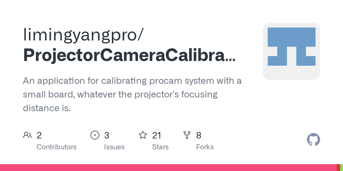 GitHub limingyangpro/ProjectorCameraCalibration An application for