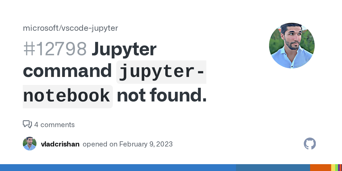 Jupyter command `jupyternotebook` not found. · Issue 12798 · microsoft/vscodejupyter · GitHub