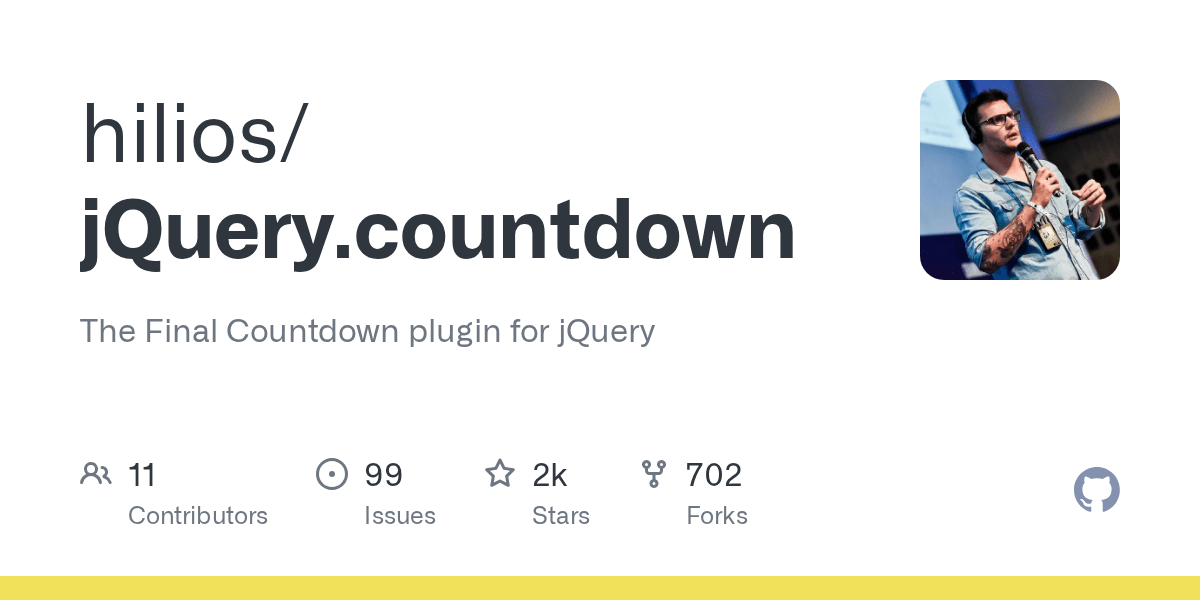 GitHub hilios/jQuery.countdown The Final Countdown plugin for jQuery