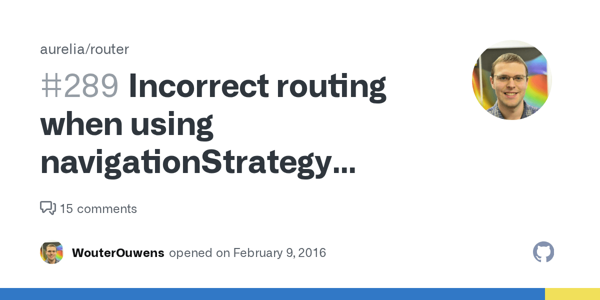 Incorrect routing when using navigationStrategy callback · Issue 289