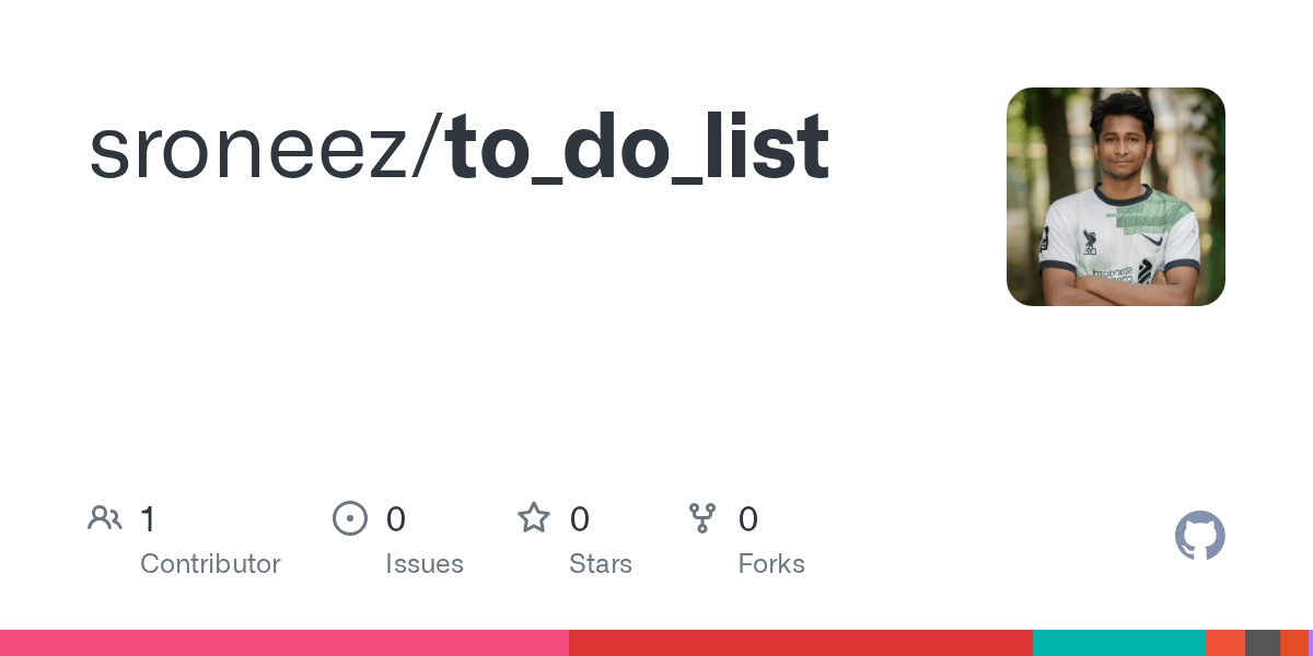 GitHub sroneez/to_do_list