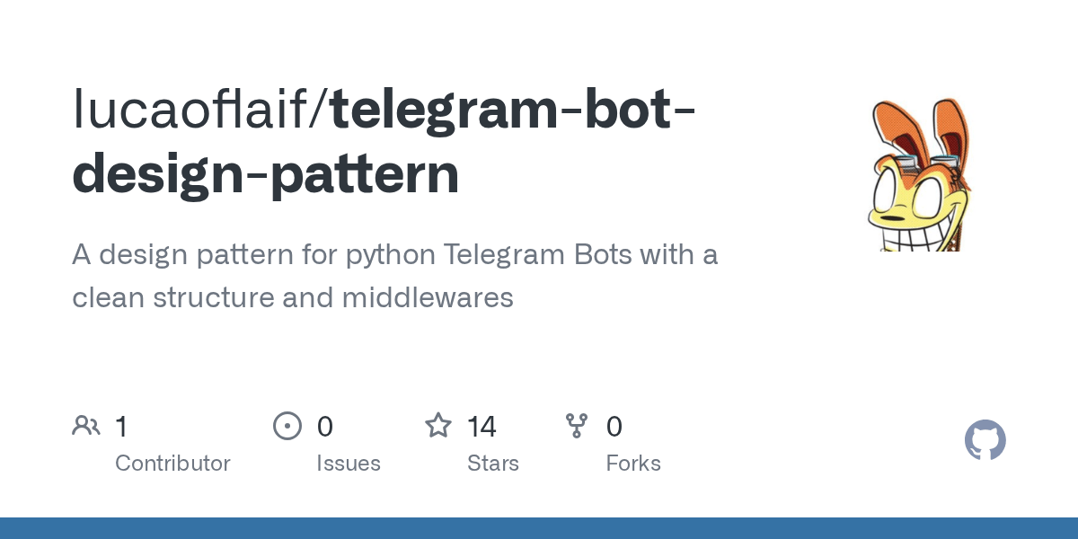 GitHub lucaoflaif/telegrambotdesignpattern A design pattern for