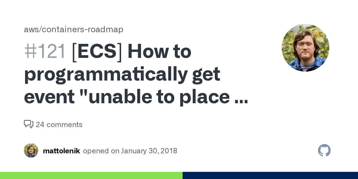 [ECS] How to programmatically get event "unable to place a task because