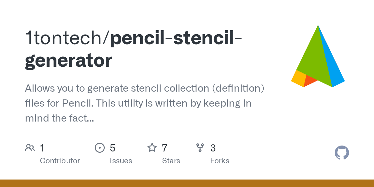 GitHub 1tontech/pencilstencilgenerator Allows you to generate stencil collection
