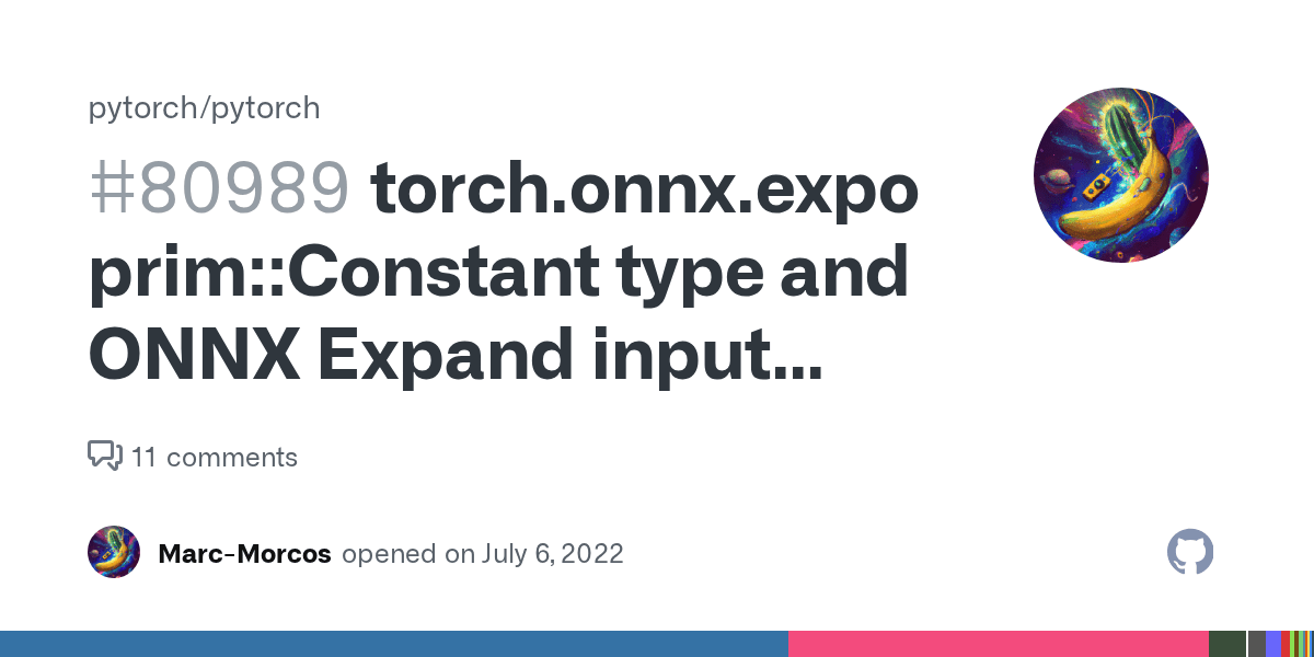 torch.onnx.export primConstant type and ONNX Expand input shape