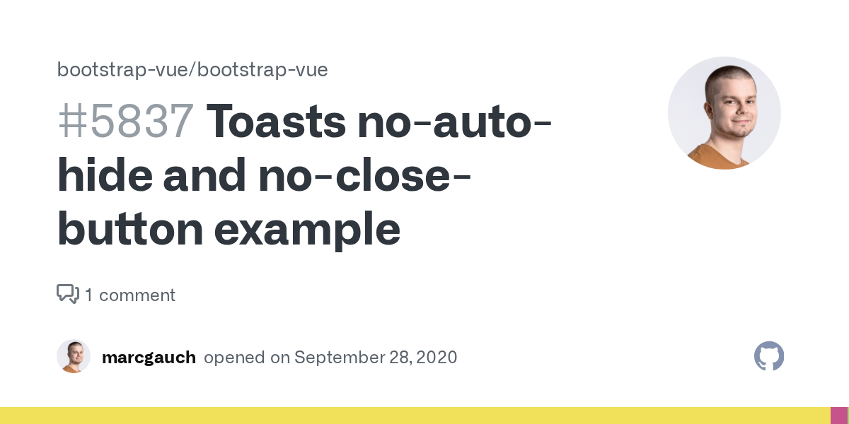 Toasts noautohide and noclosebutton example · Issue 5837