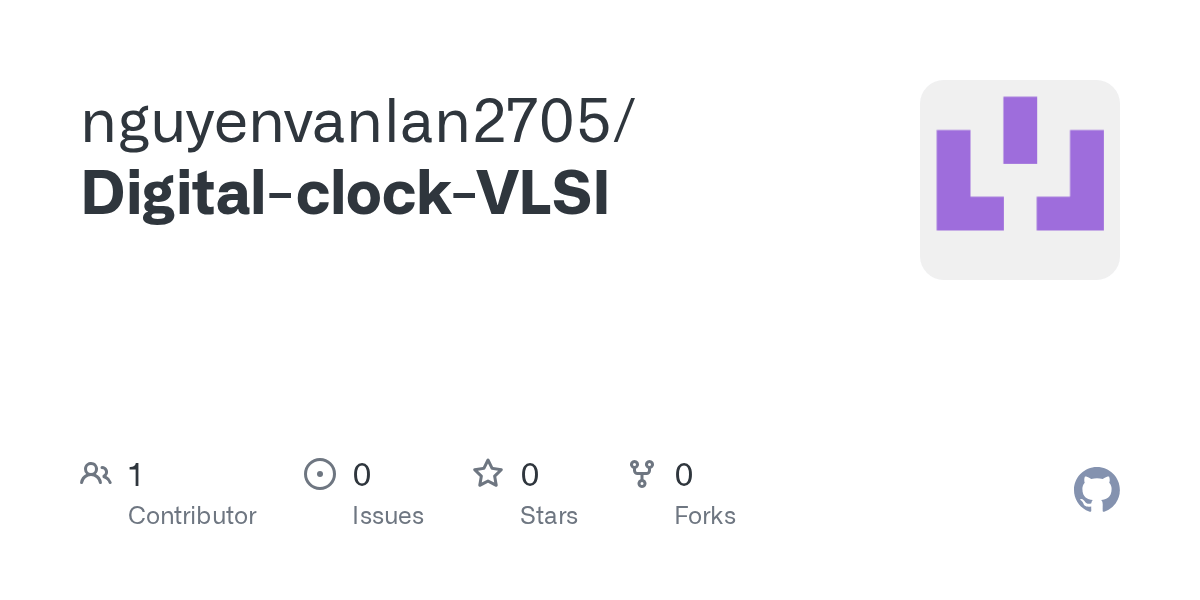 GitHub nguyenvanlan2705/DigitalclockVLSI