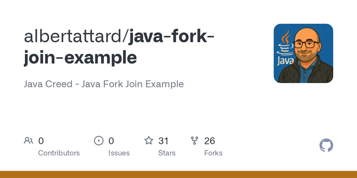 GitHub albertattard/javaforkjoinexample Java Creed Java Fork Join Example