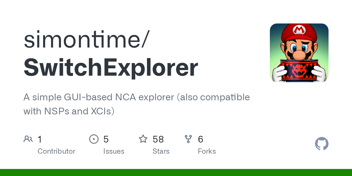 GitHub simontime/SwitchExplorer A simple GUIbased NCA explorer