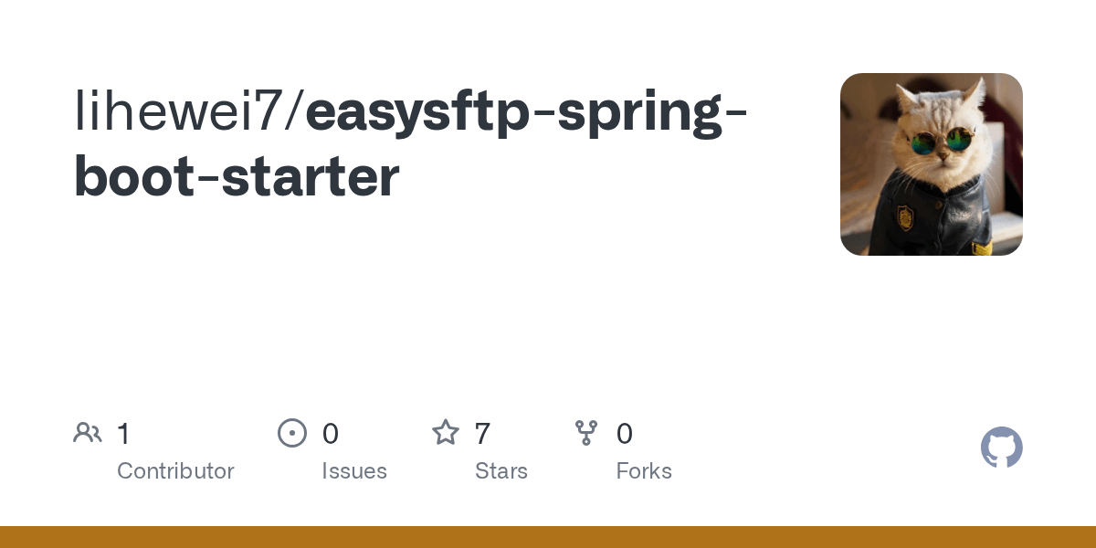 GitHub lihewei7/easysftpspringbootstarter