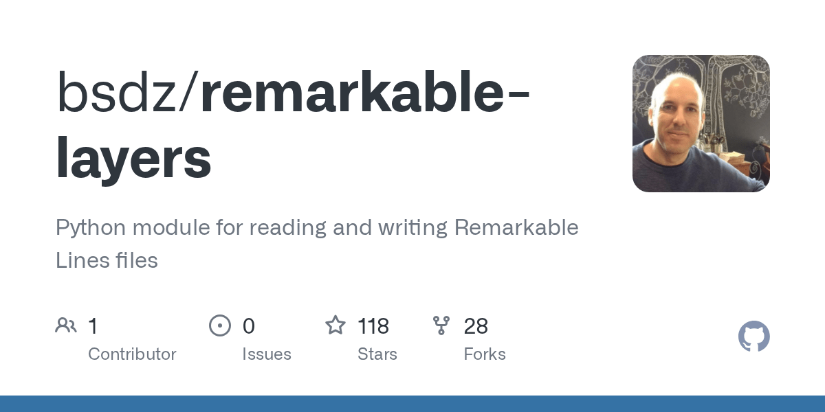 GitHub bsdz/remarkablelayers Python module for reading and writing