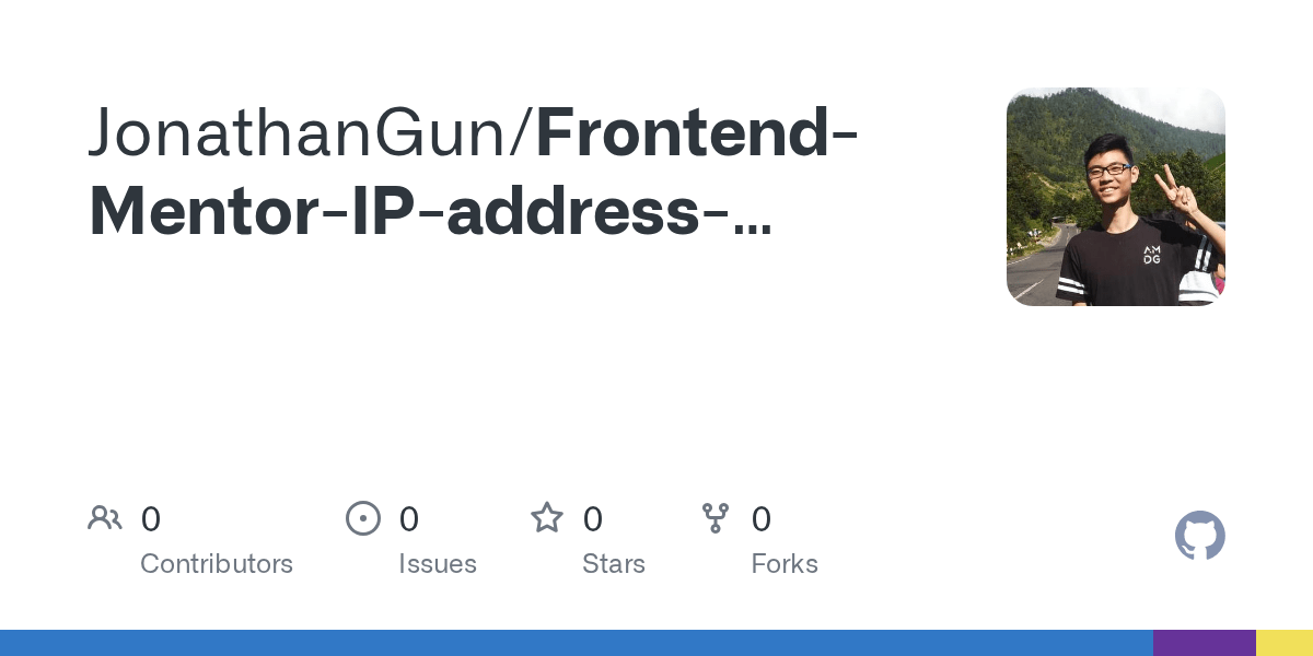 GitHub JonathanGun/FrontendMentorIPaddresstrackersolution
