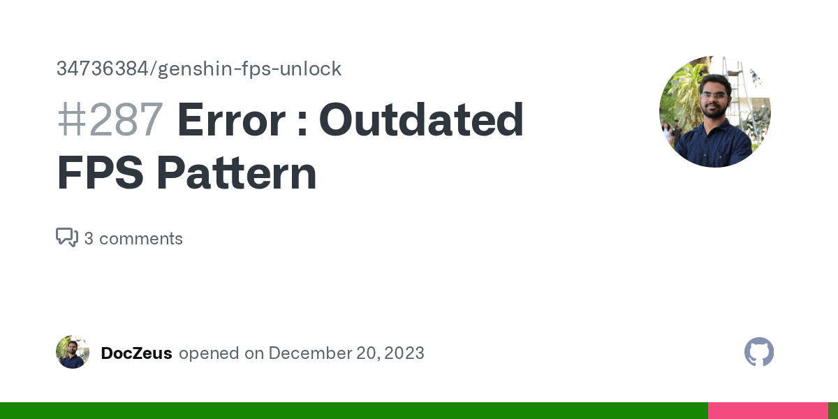 Error Outdated FPS Pattern · Issue 287 · 34736384/genshinfpsunlock