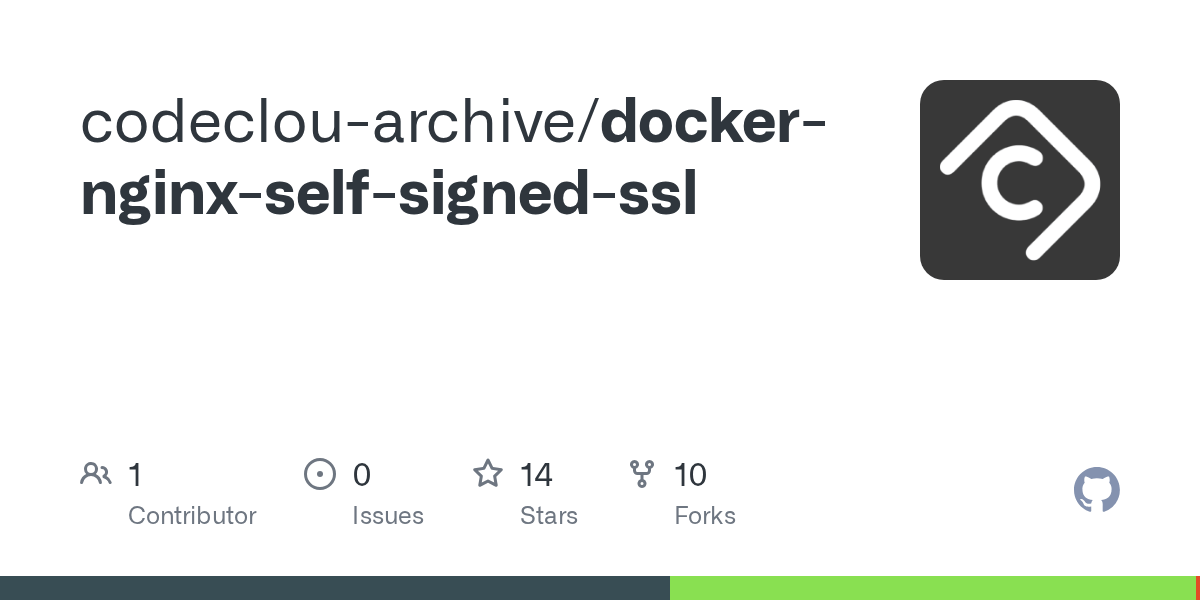 GitHub codeclouarchive/dockernginxselfsignedssl