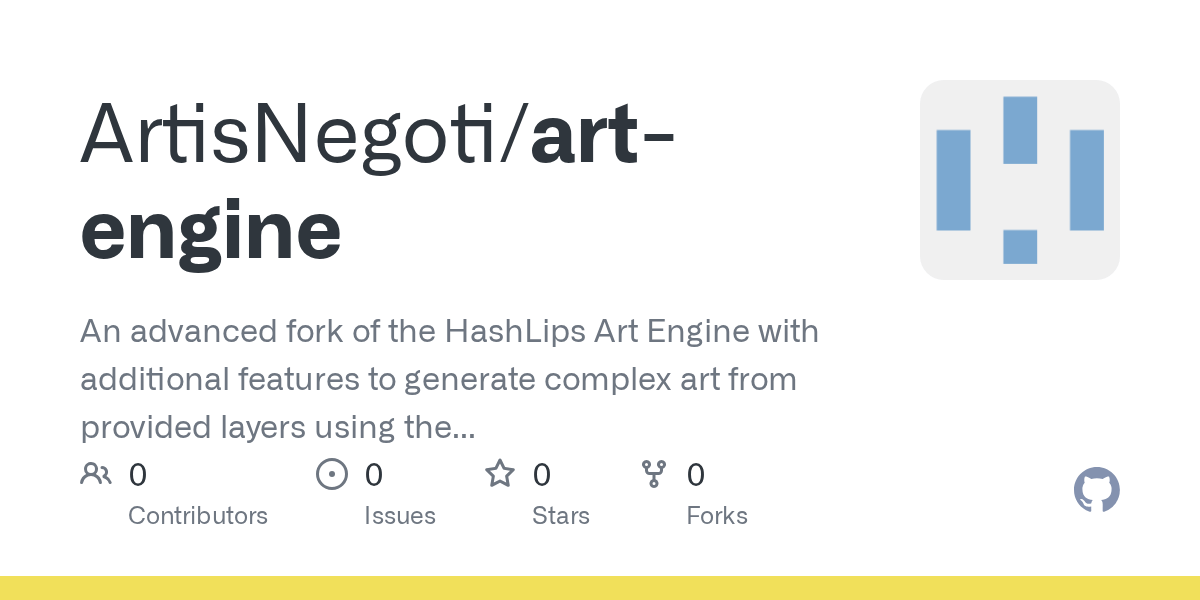 GitHub - ArtisNegoti/art-engine: An advanced fork of the HashLips Art