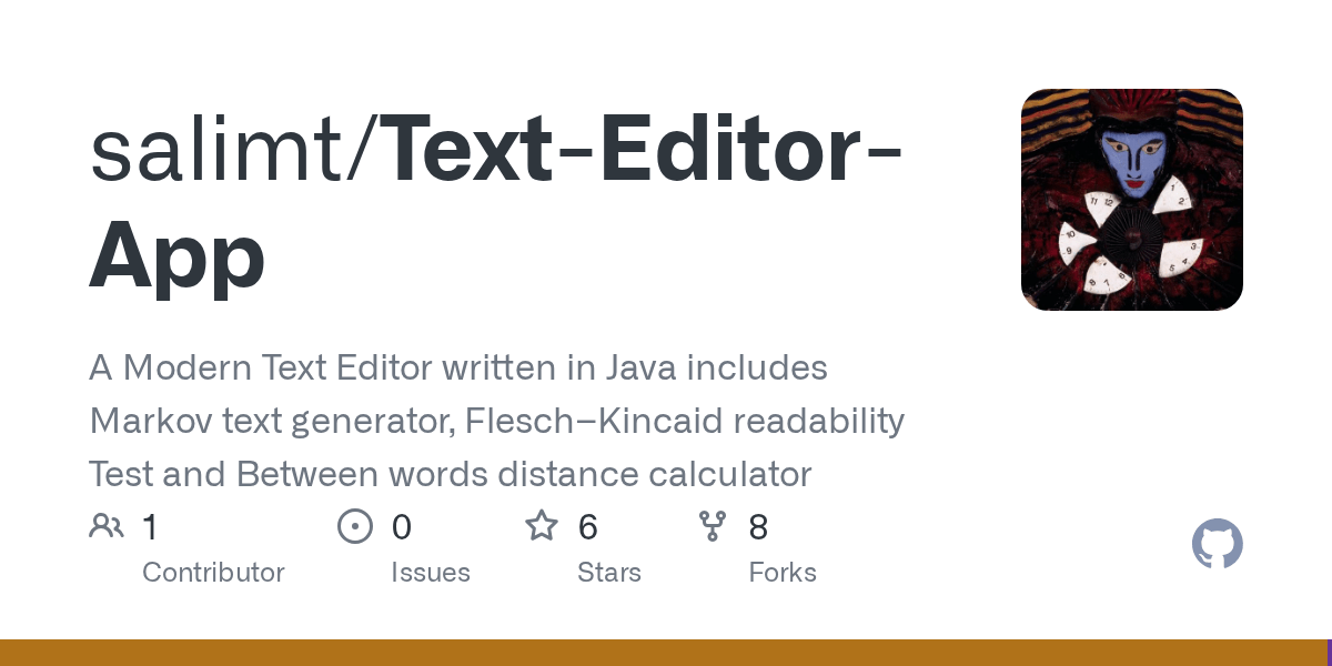 GitHub salimt/TextEditorApp A Modern Text Editor written in Java