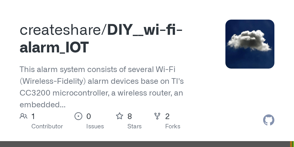 GitHub createshare/DIY__wifialarm_IOT This alarm system consists