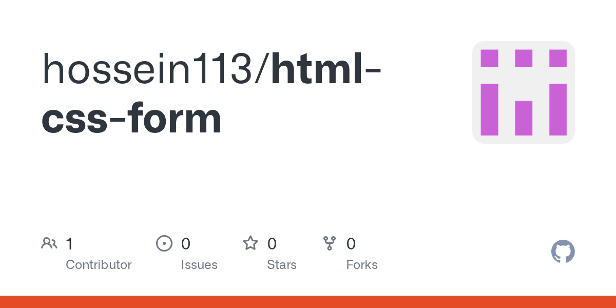 GitHub hossein113/htmlcssform