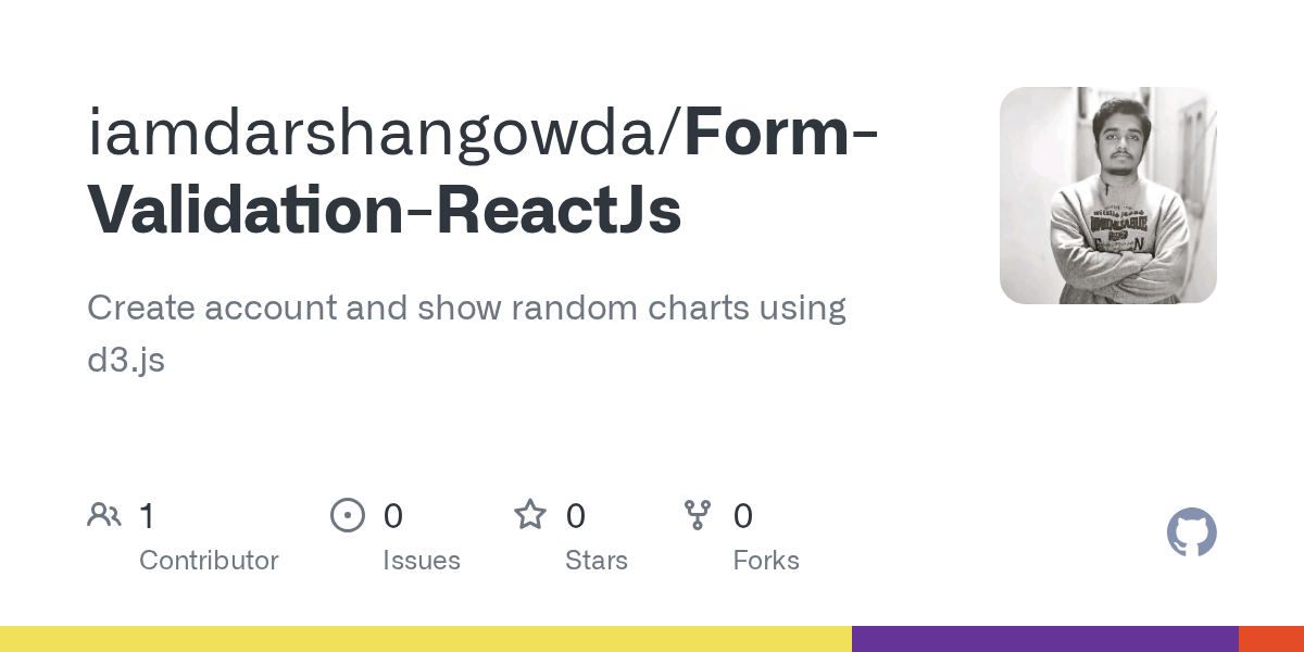 GitHub iamdarshangowda/FormValidationReactJs Create account and