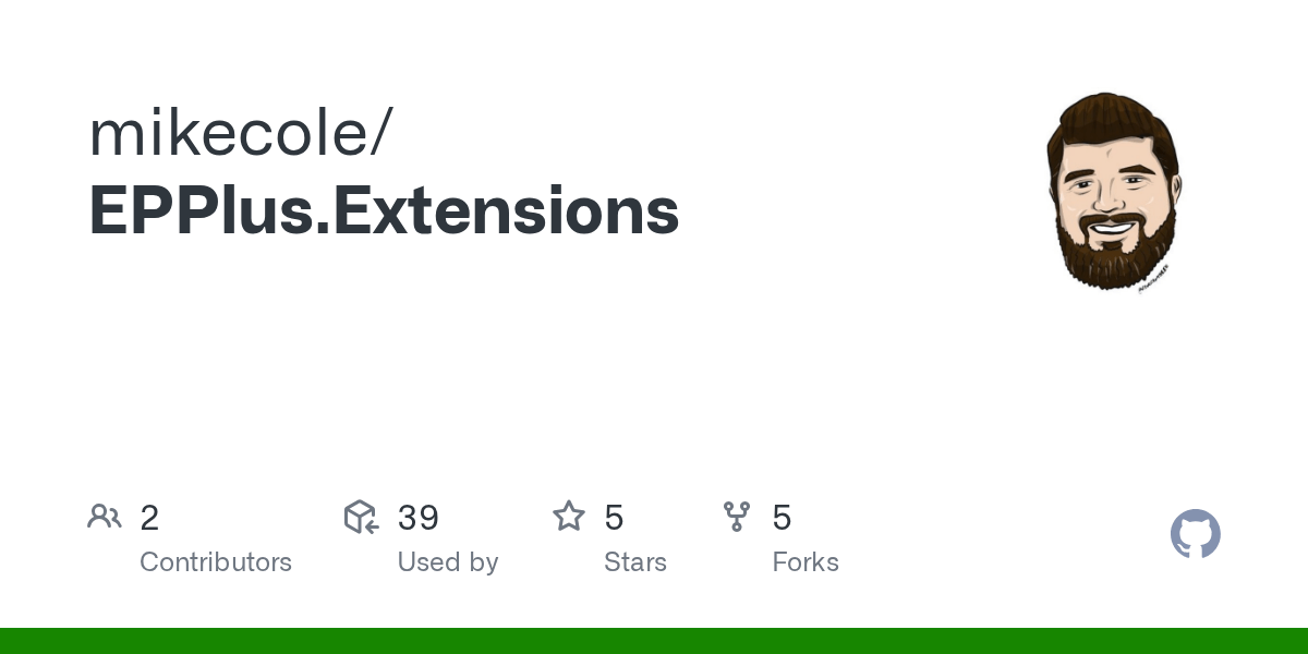GitHub mikecole/EPPlus.Extensions