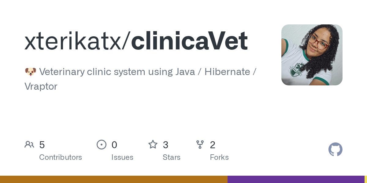 GitHub xterikatx/clinicaVet 🐶 Veterinary clinic system using Java / Hibernate / Vraptor
