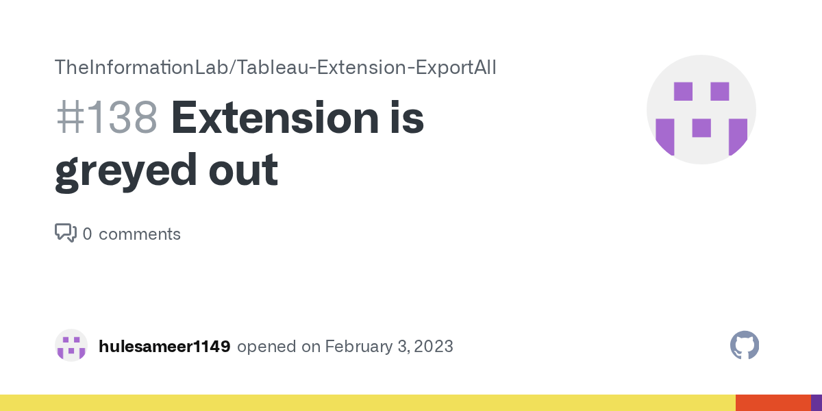 Extension is greyed out · Issue 138 · TheInformationLab/Tableau